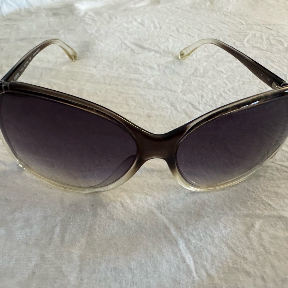Michael Kors Ombre Brown to Clear Oversized Sunglasses
